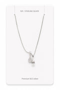 silver spoon & fork pendant neclace