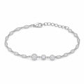 silver bracelet with sparkling CZ stones
