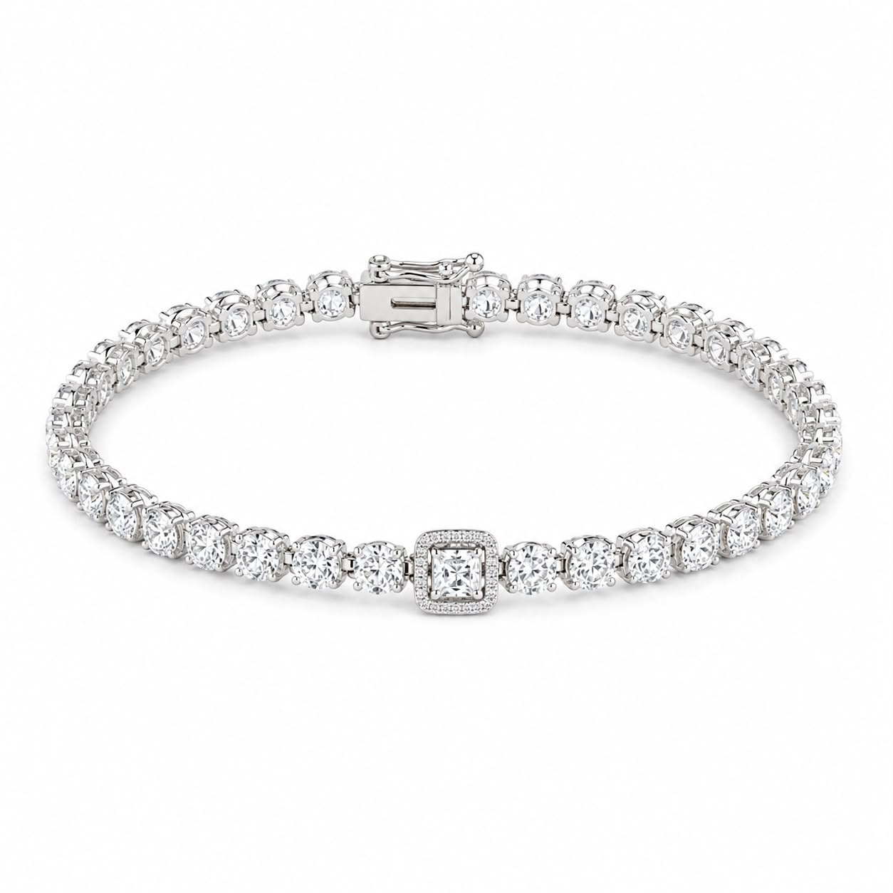 Luxury Halo Tennis Bracelet