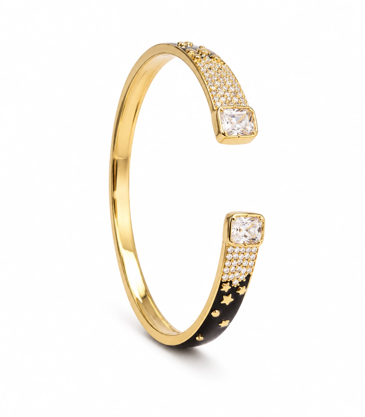 Elegant Gold-Plated OPen Cuff Bracelet