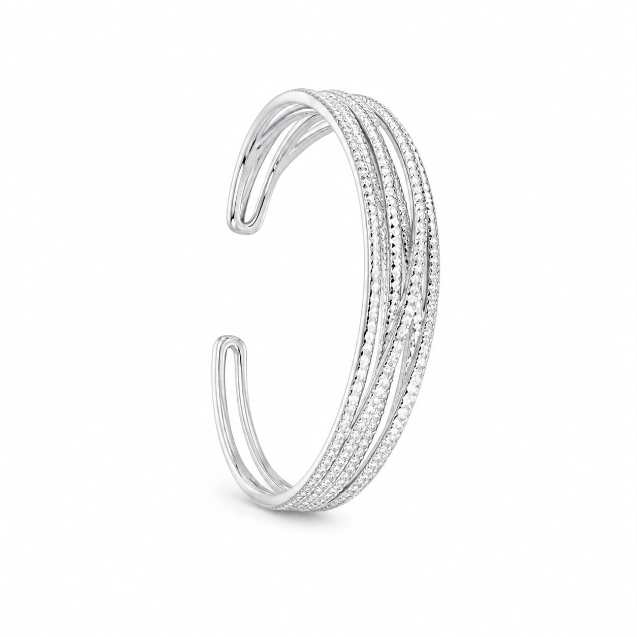 Multi-Row Open Cuff Bracelet