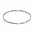 Dual-Tone Bangle Bracelet