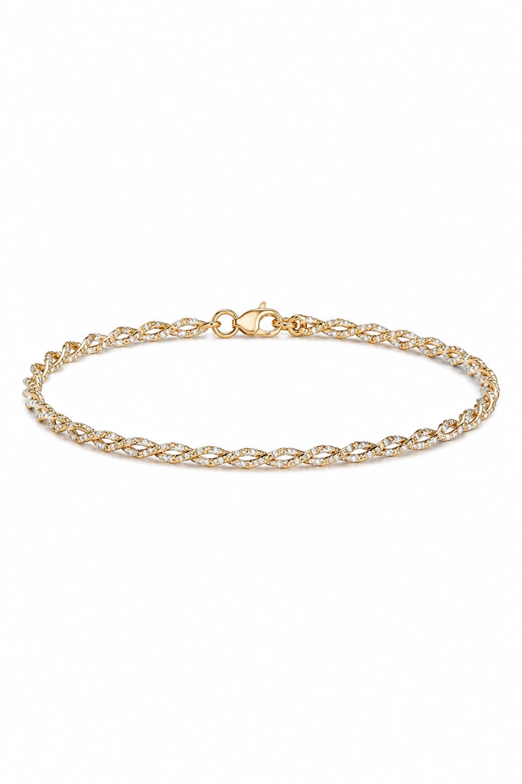 Dual-Tone Bangle Bracelet