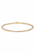 Tri-Color Snake Chain Bracelet