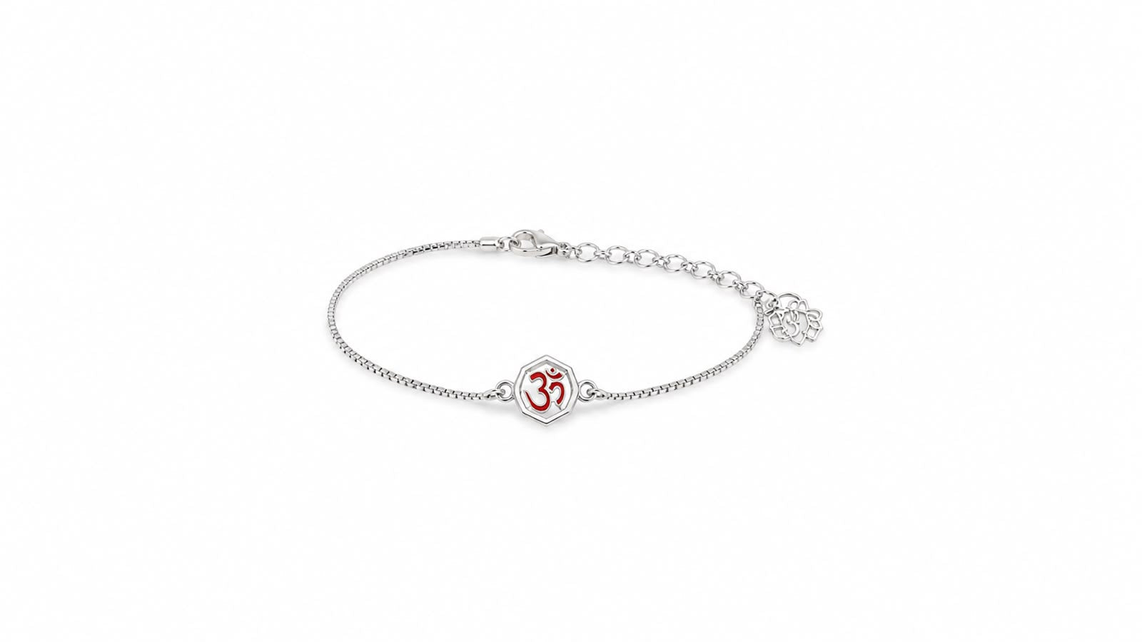 Om Silver Rakhi Bracelet