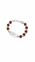 BRO Rudraksha Silver Bracelet