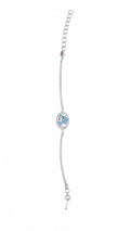 Cute Blue Teddy Silver Rakhi