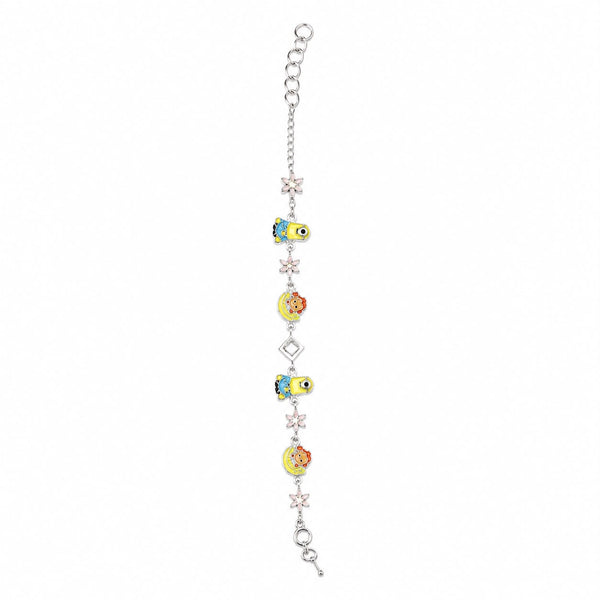 kids Minion & Lion Sterling Silver Bracelet