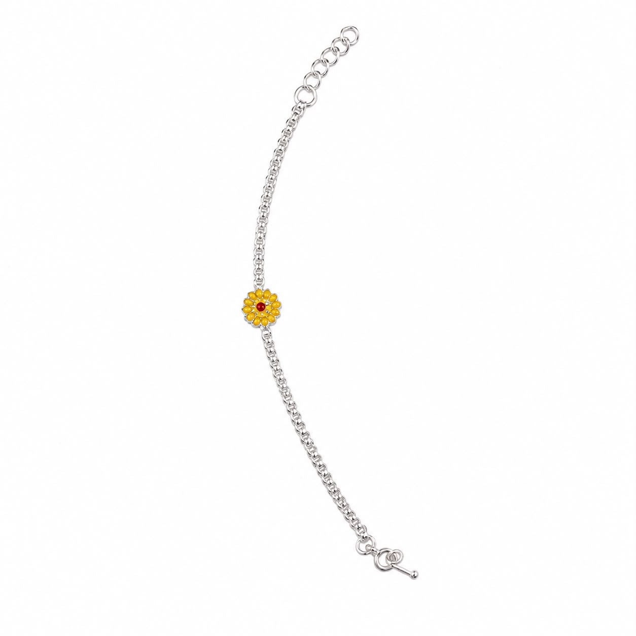 Kids Sunflower Sterling Silver Bracelet