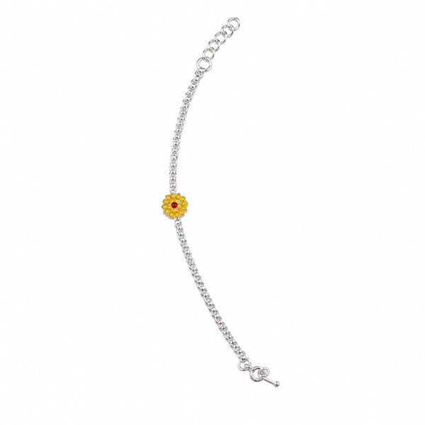 Kids Sunflower Sterling Silver Bracelet