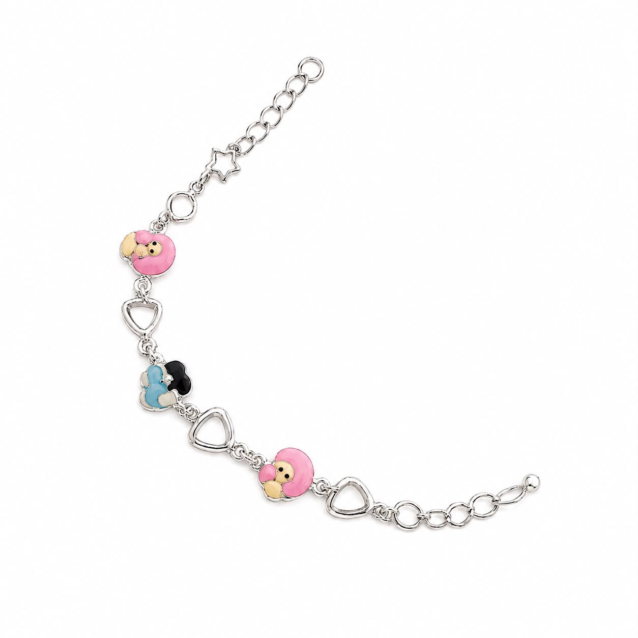 Kids Teddy Bear sterling Silver Bracelet