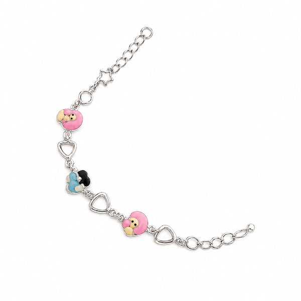 Kids Teddy Bear sterling Silver Bracelet
