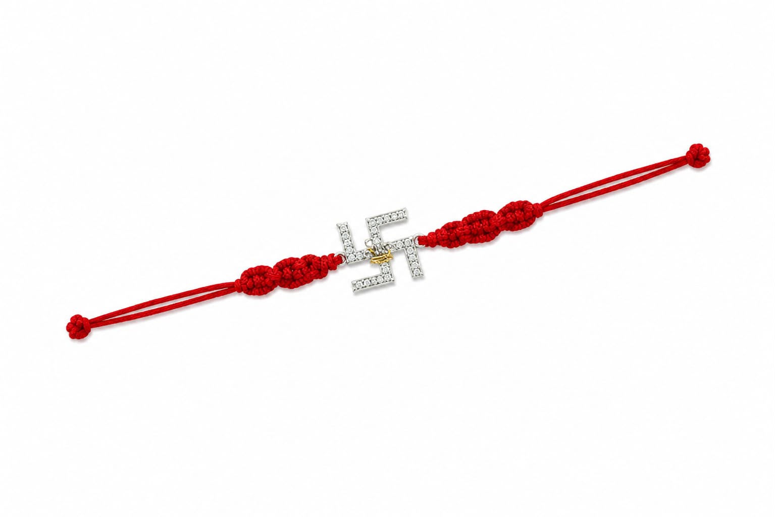Silver Swastik Rakhi