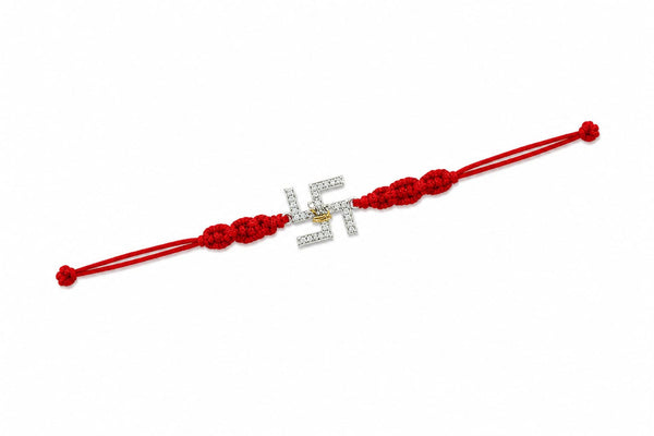 Silver Swastik Rakhi