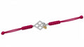 Silver CZ Charm Rakhi