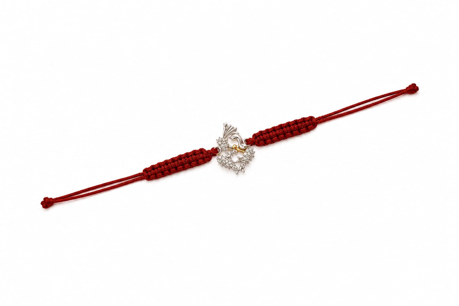 Silver Peacock Rakhi