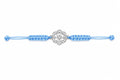Silver Floral Zircon Rakhi
