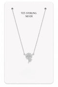 silver Floral Pendant Necklace
