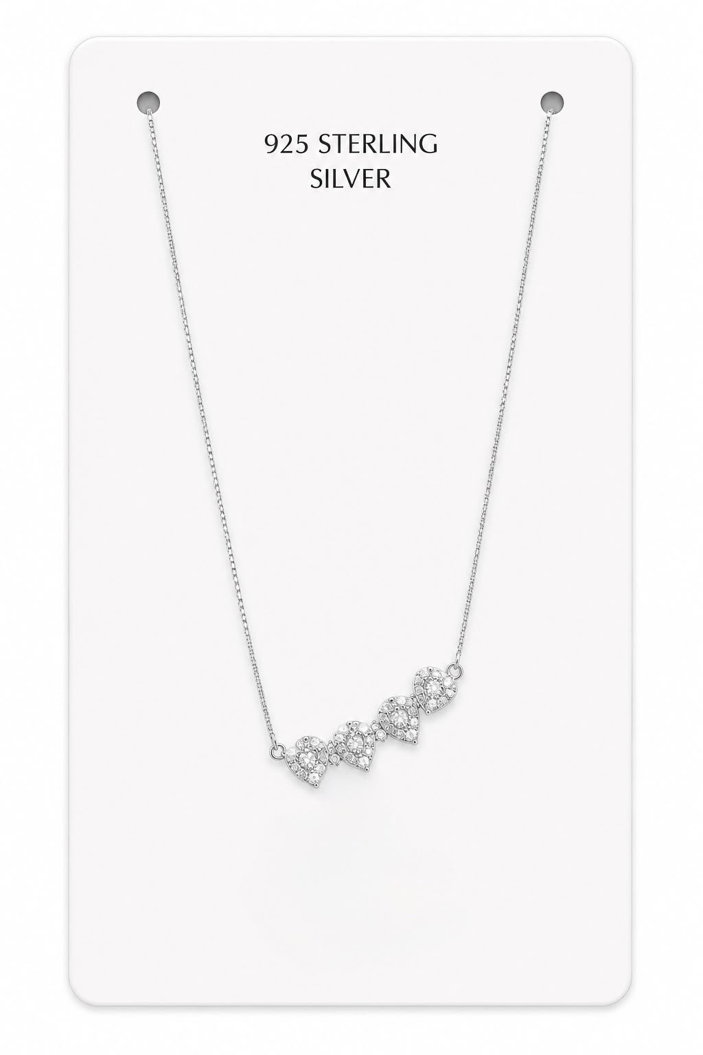 Silver Triple Heart Necklace