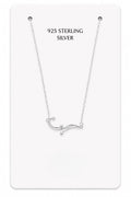 Silver Minimalist Curved Bar Necklace