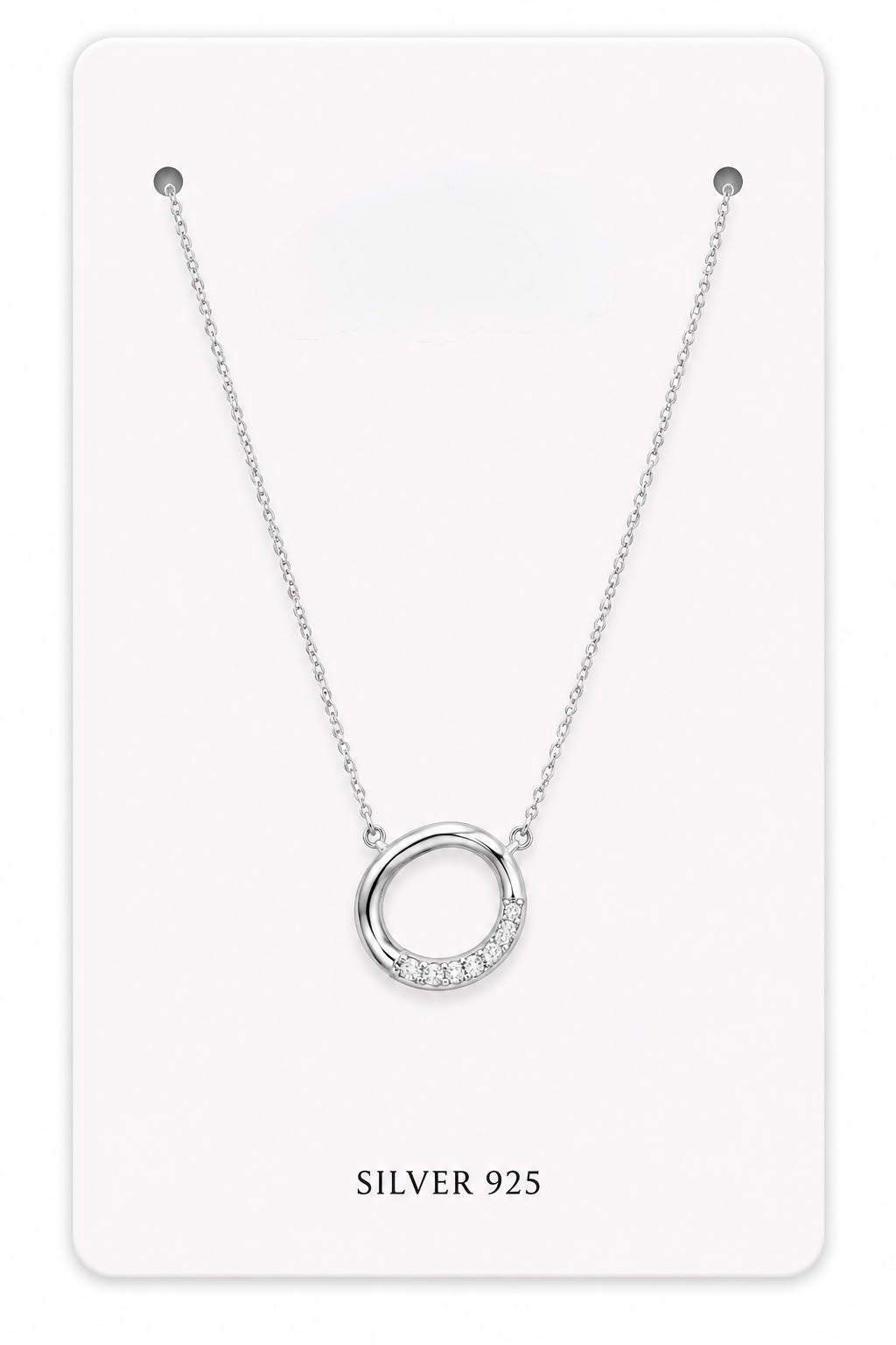 Silver Circle Pendant Necklace