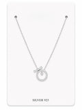 Silver Bow Pendant Necklace