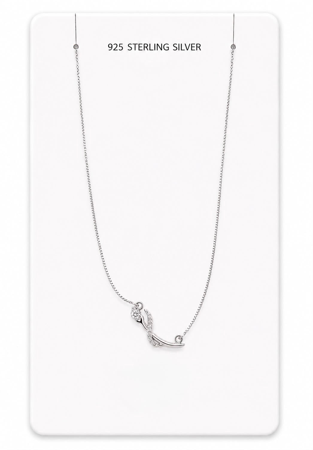 Silver Floral curve Pendant
