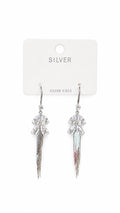 Leaf Tassel Silver Drop Earrings