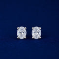 Oval Cut Solitaire Stud Earrings