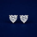 Heart Cut Solitaire stud earrings
