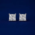 Princess Cut Solitaire Stud Earrings