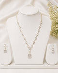 Elegant Emerald-cut CZ Necklace Set