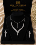 Silver Diamond Necklace set