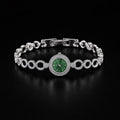 Silver Emerald Green Bracelet Watch