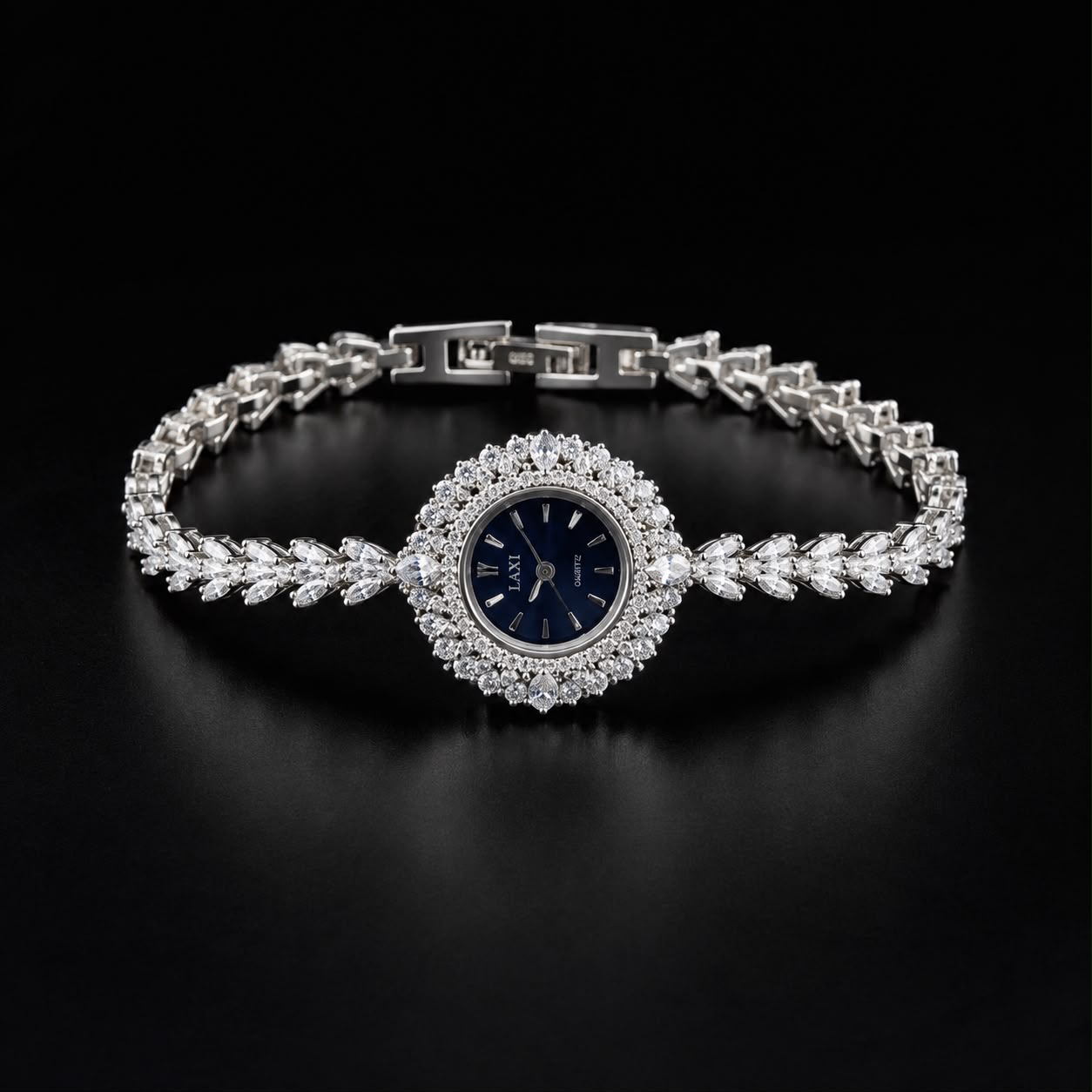 Silver Diamond Bracelet Watch