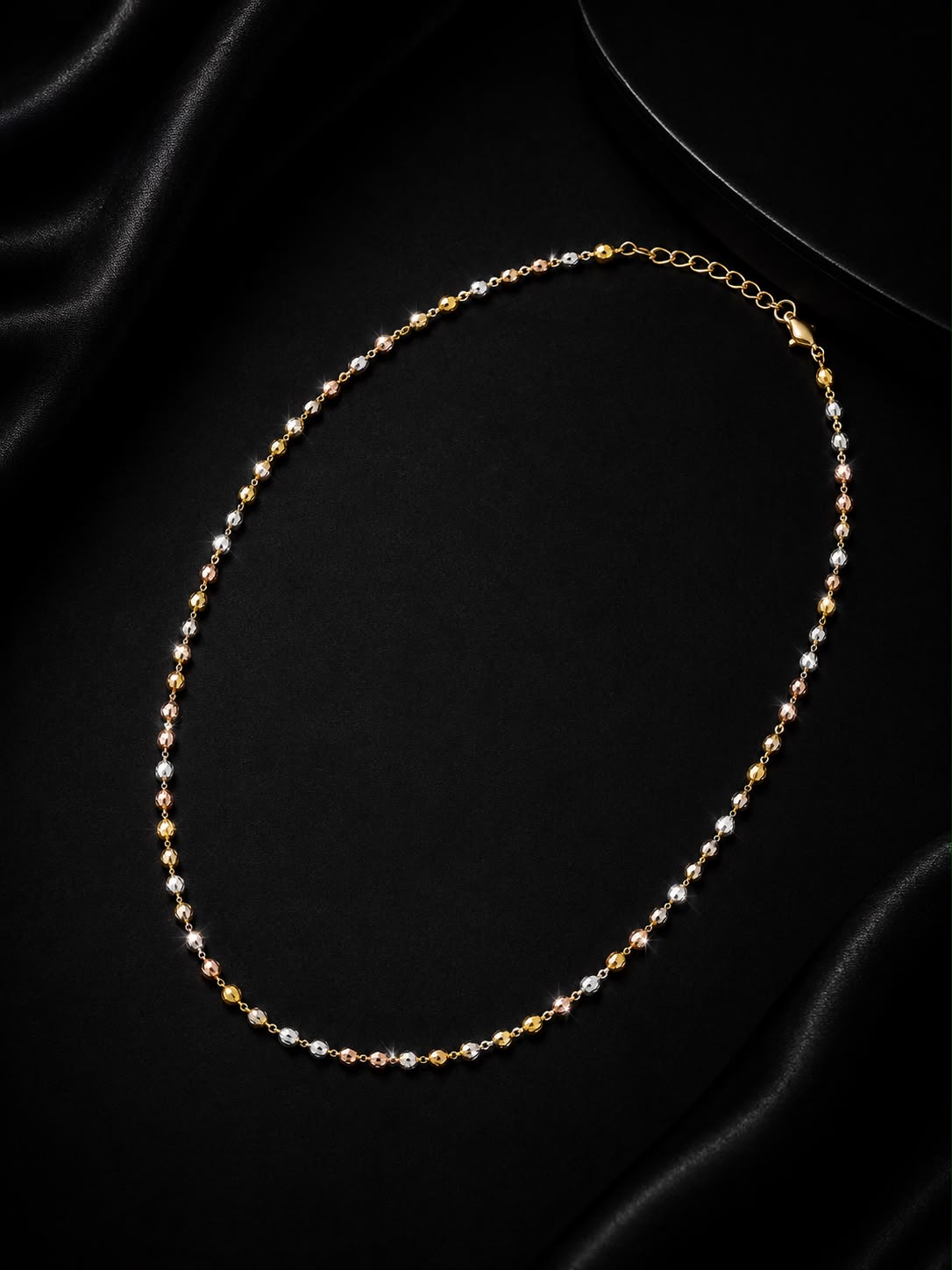Tri Color Beaded Chain