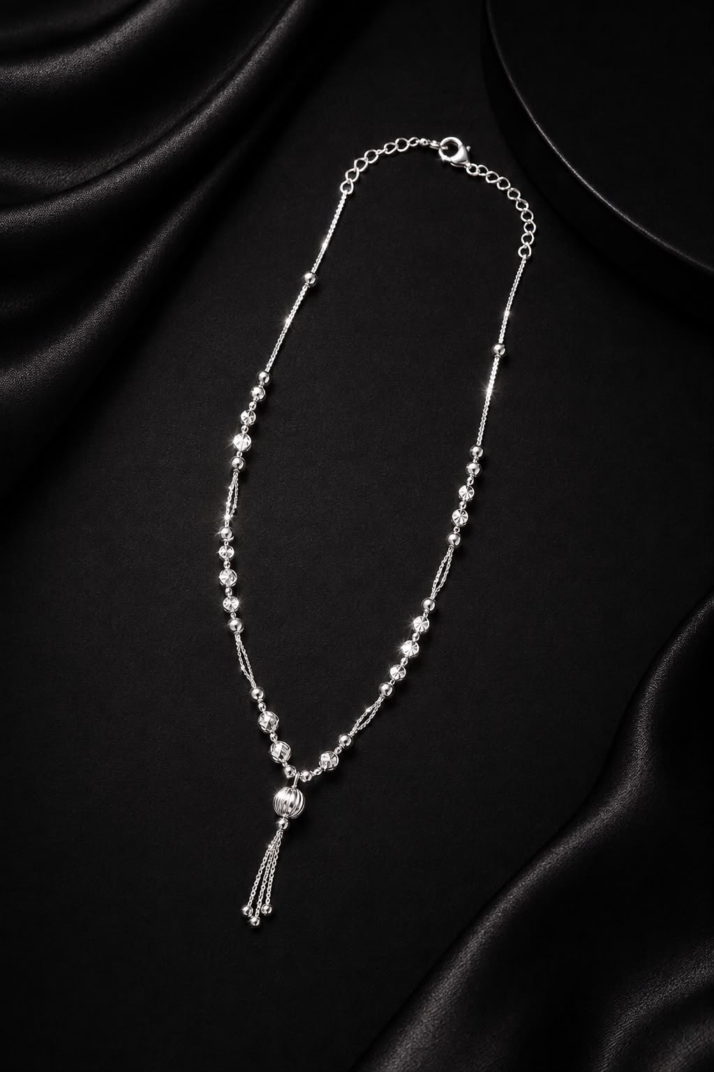 Silver Designer Chain With Tassel