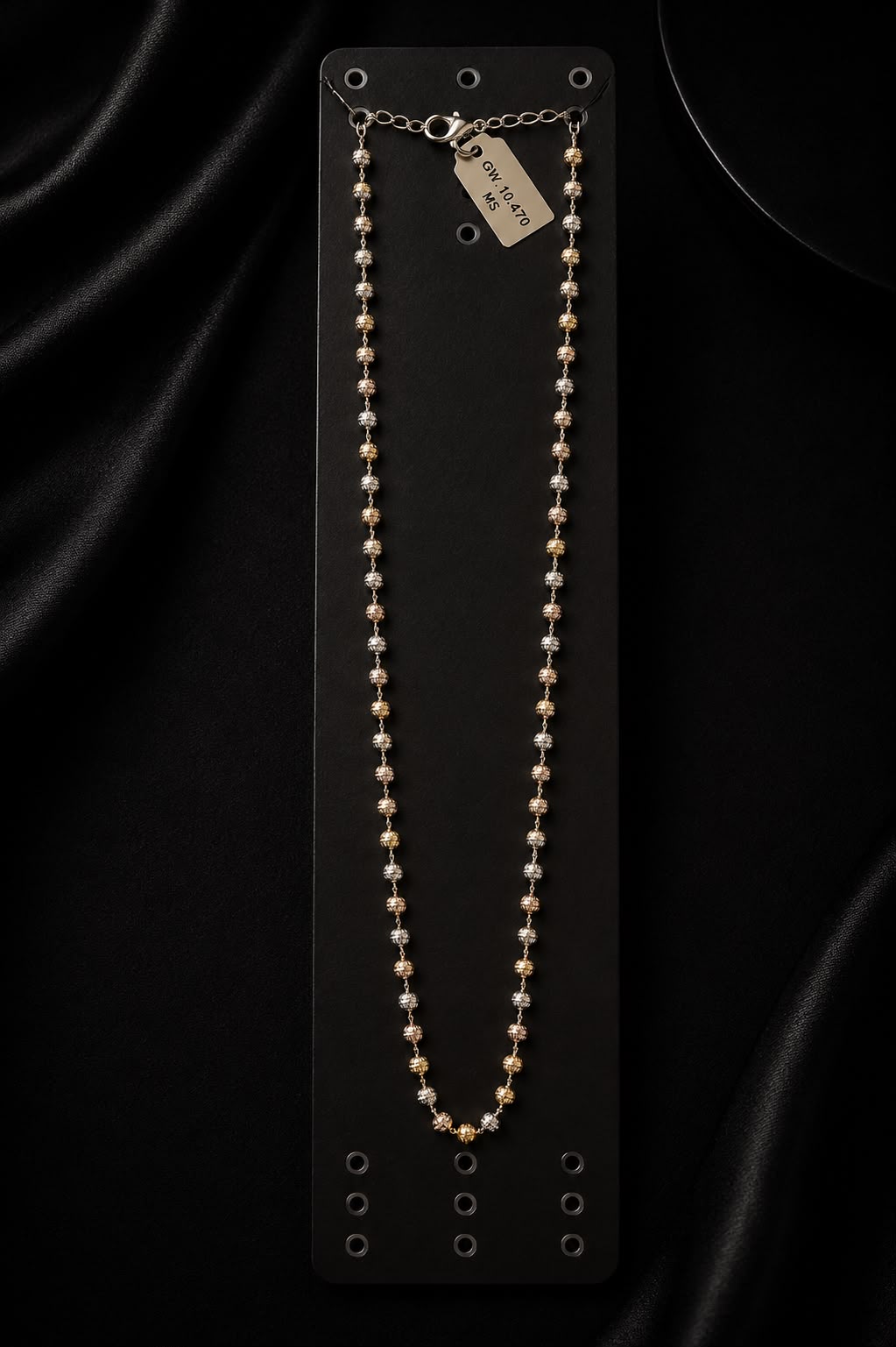Tri Color Beaded Chain
