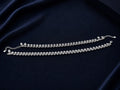Silver Geometric Crystal Tennis Anklet