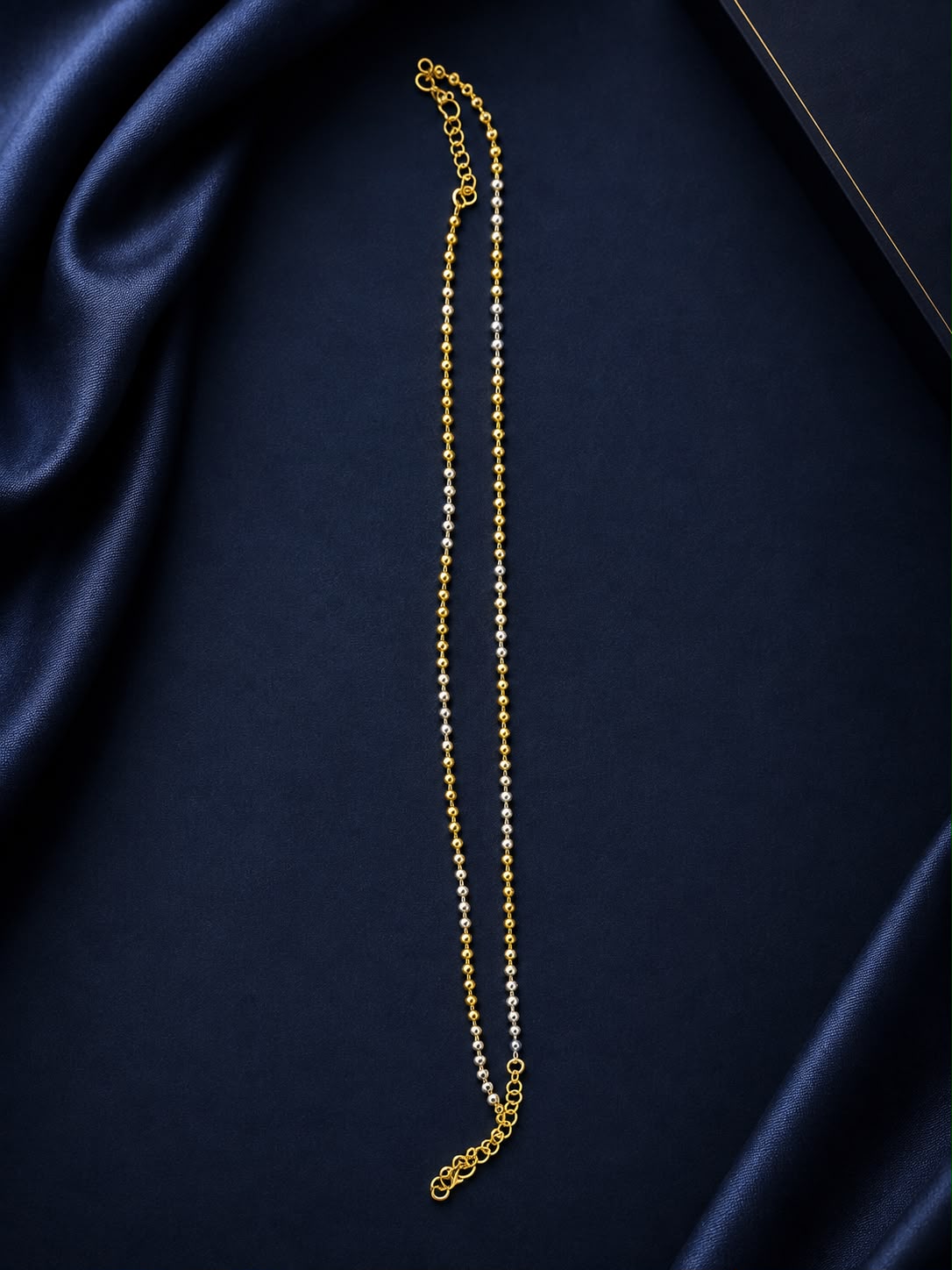 Two-Tone Beaded Anklet