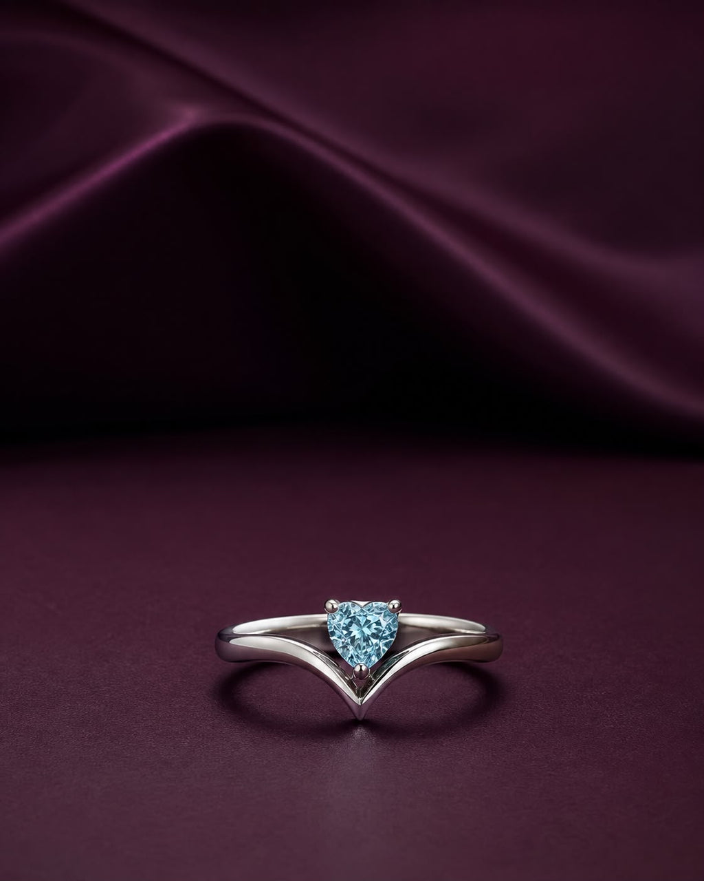 Elegant Blue Stone Silver Ring