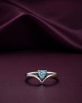 Elegant Blue Stone Silver Ring