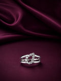 Elegant Double Band Pear Design Ring