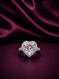 Heart-Shaped Halo Diamond Ring