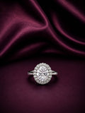 Elegant Oval Halo Ring