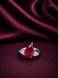 Pear-Cut Ruby Ring