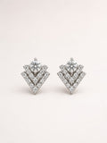 Elegant v-Shaped Diamond Stud Earrings