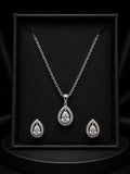 Elegant Teardrop Pendant & Earring Set