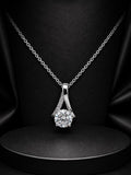 Elegant Solitaire Drop Pendant