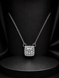 Elegant Cushion-Cut Halo Pendant